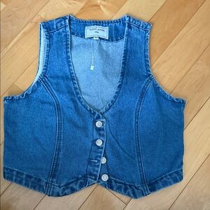 Denim Blue Sleeveless Vest
